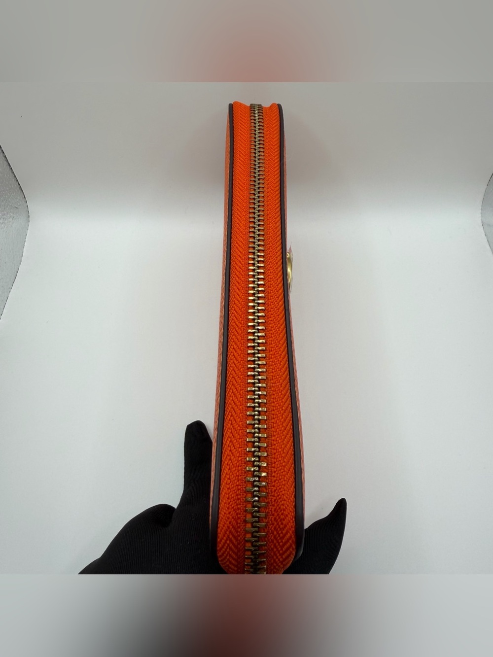 Coach Orange Continental Zip Wallet - Picture 7 of 9